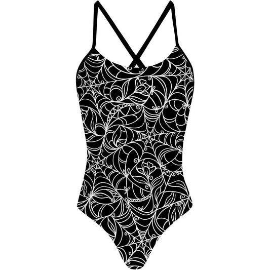 Spiderweb Temptation - Tieback One Piece Swimsuit
