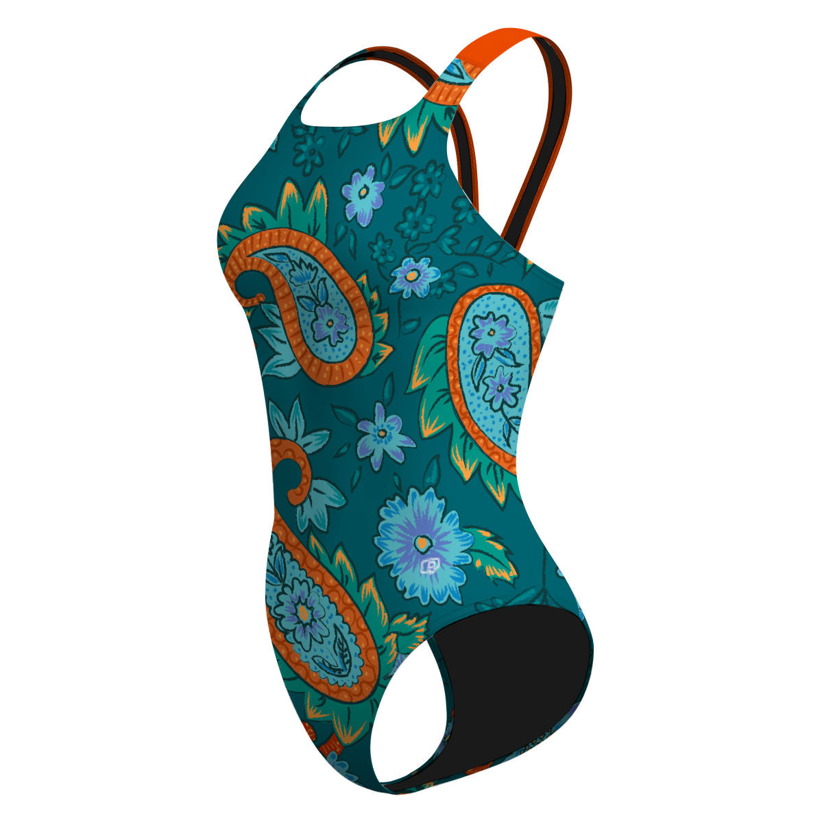 Kashmiri Paisleys Classic Strap Swimsuit, view 4