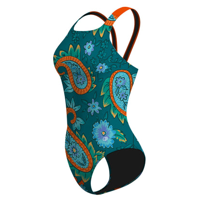Kashmiri Paisleys Classic Strap Swimsuit, view 4