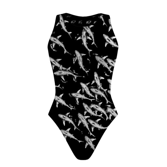 Shark Shiver - Women's Waterpolo Swimsuit Classic Cut