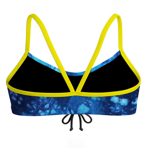 Tie Dye Blue Bandeau Bikini Top