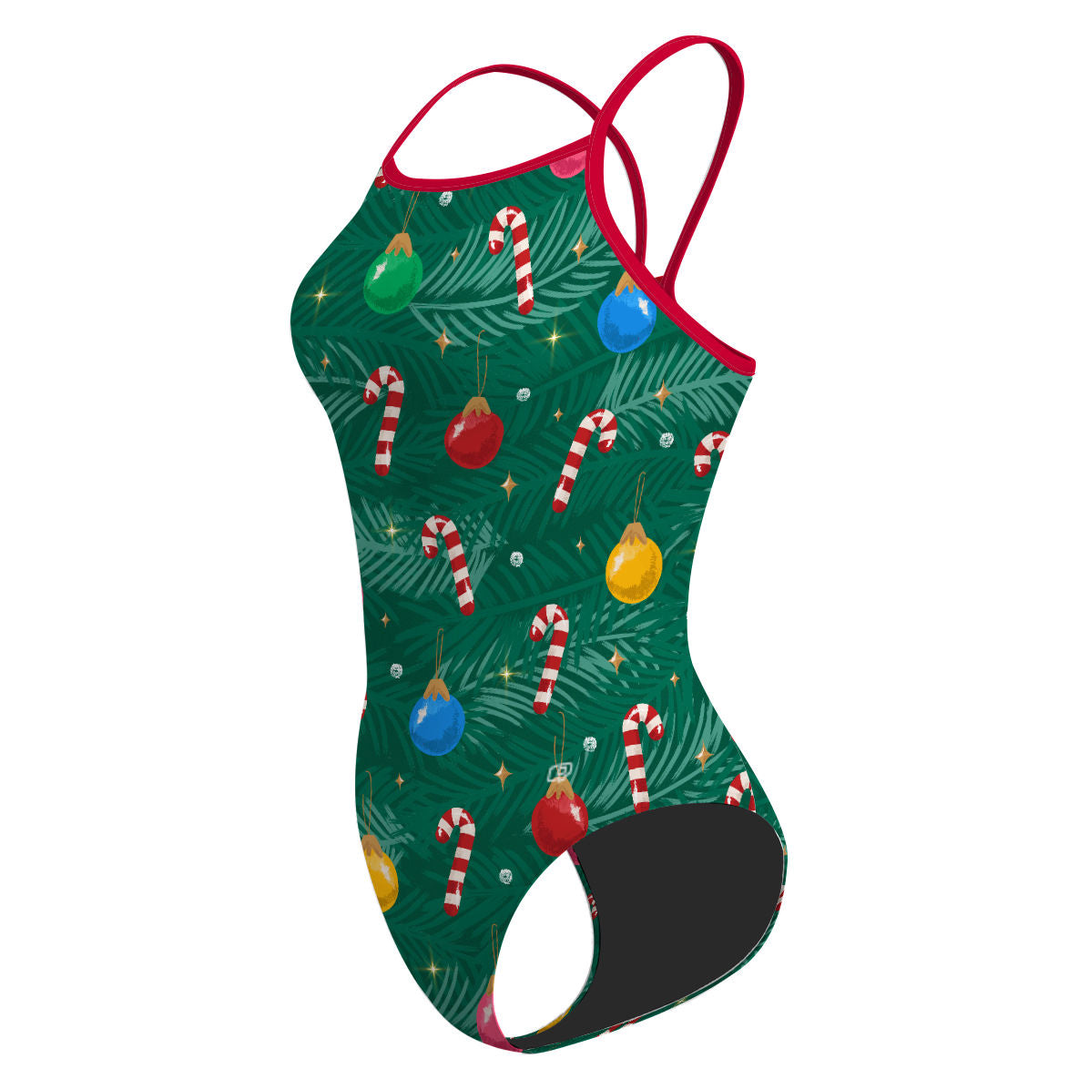 Colorful Christmas Tree - Skinny Strap Swimsuit