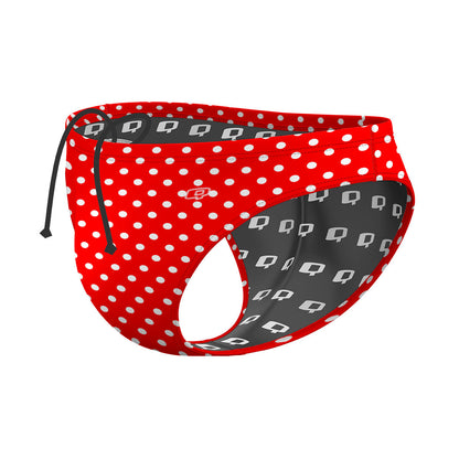White Dots 19 White - Waterpolo Brief Swimsuit