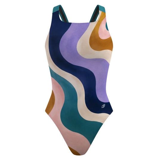 Retro Wave Classic Strap Swimsuit