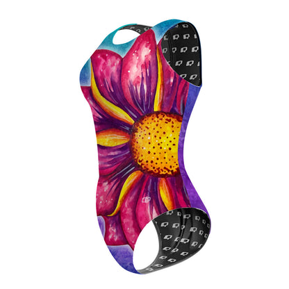 Floating Flower - Women's Waterpolo Swimsuit Classic Cut