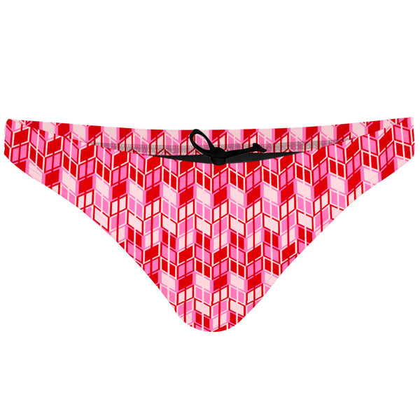 Red Ikat Tieback Bikini Bottom