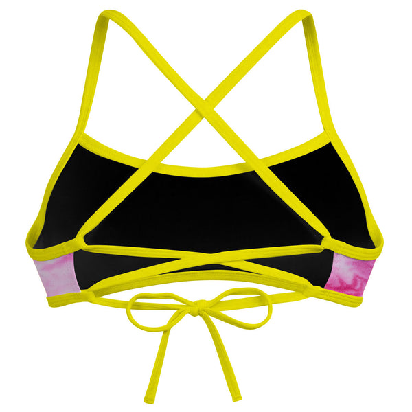 Tie Dye Pink  Ciara Tieback Bikini Top