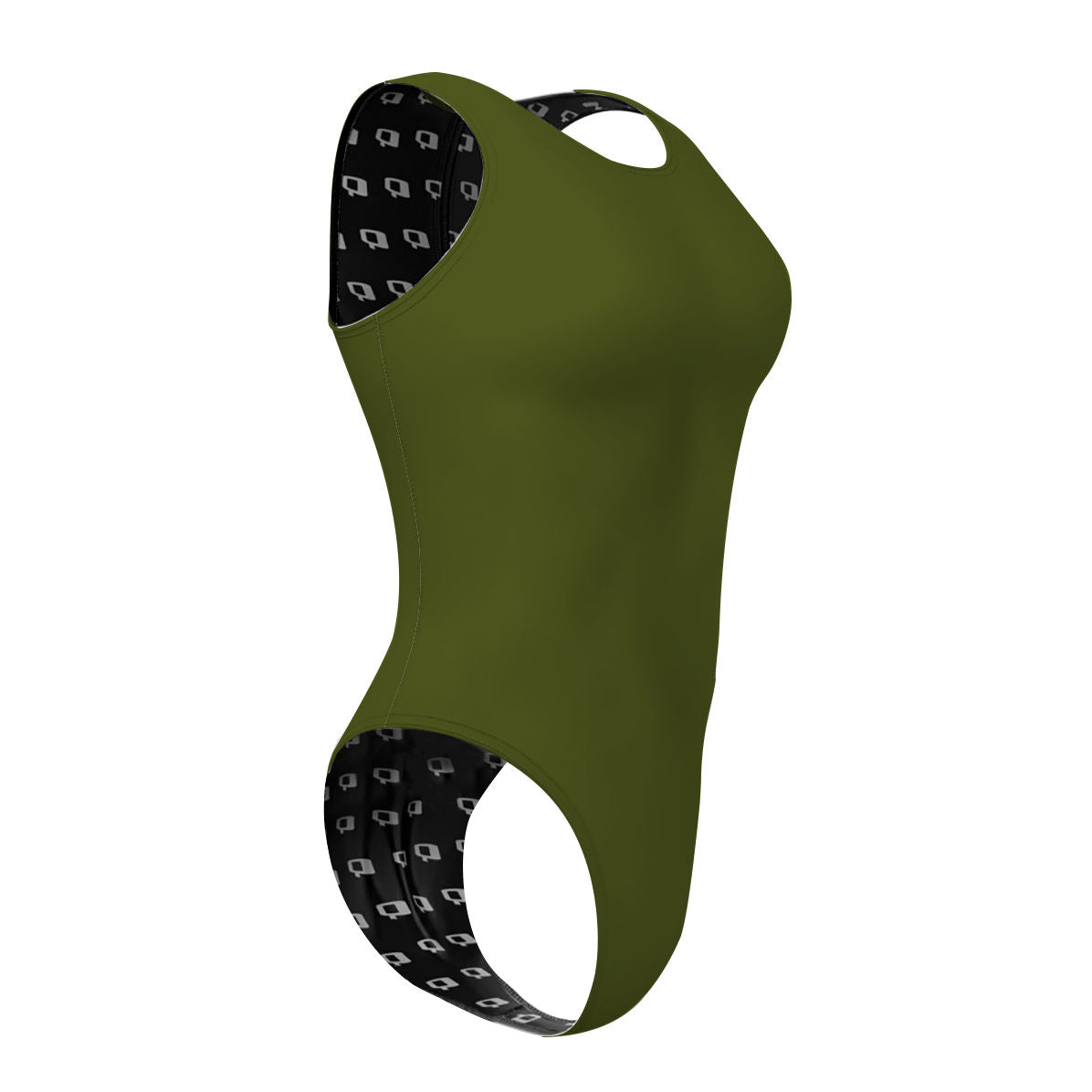 Camo Green - Women's Waterpolo Swimsuit Cheeky Cut
