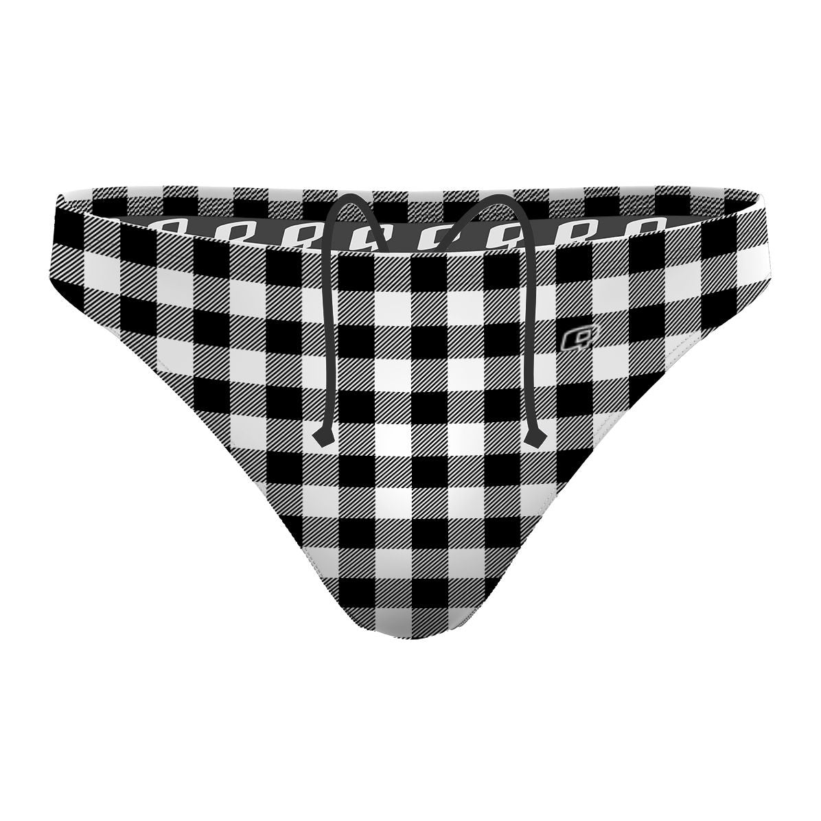 Tartan B&W - Waterpolo Brief Swimsuit