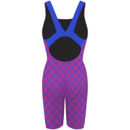 Diamond Grid - Classic Strap Long Knee Women Jammer