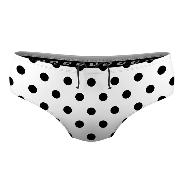 White-Black Polka Dots - Classic Brief Swimsuit