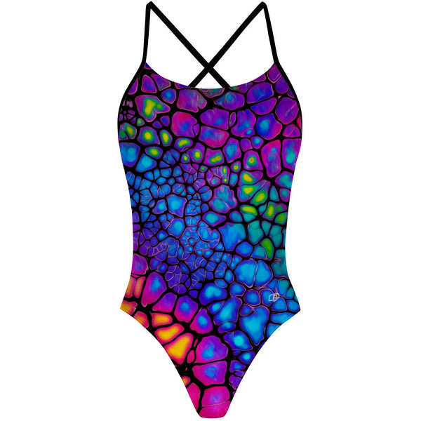 Chameleon Skin "X" Back Swimsuit