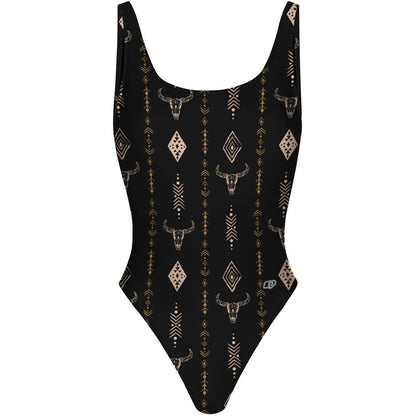 Western Bull - High Hip One Piece Swimsuit
