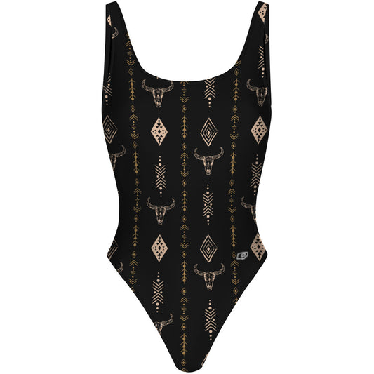 Western Bull - High Hip One Piece Swimsuit