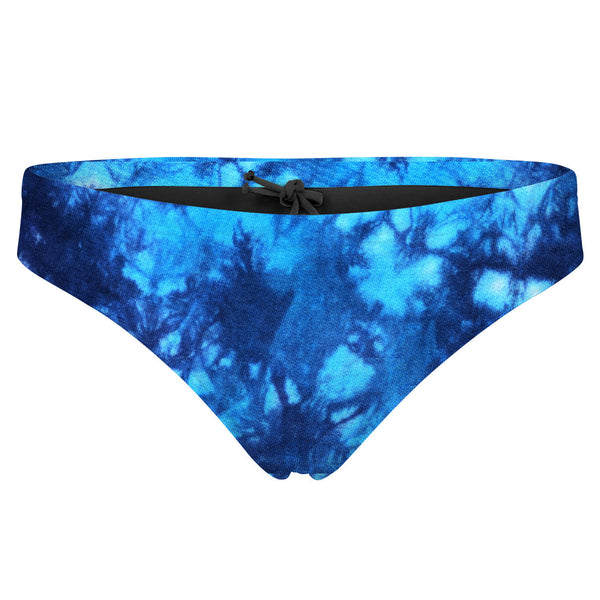 Tie Dye Blue Bandeau Bikini Bottom