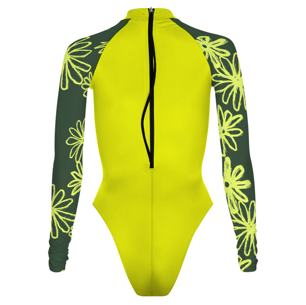 Neon Daisy Surf Swimming Suit Cheeky Cut, view 2