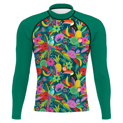 Vibrant Toucan - Men's Surf UPF50+ Long Sleeve Rash Guard