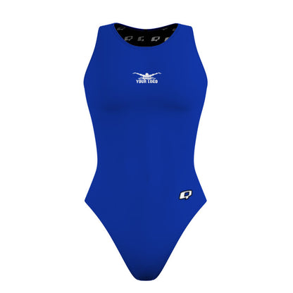 Classic Royal Blue - Solid Women's Waterpolo Swimsuit Classic Cut - PERSONALIZED