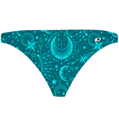 Cosmic Teal Magic - Tieback Bikini Bottom