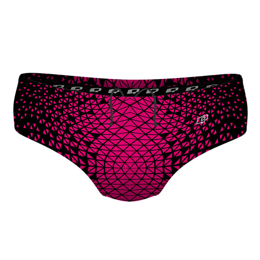 Black/ Pink Geometry - Classic Brief Swimsuit