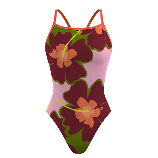 Hibiscus - Sunback Tank Swimsuit