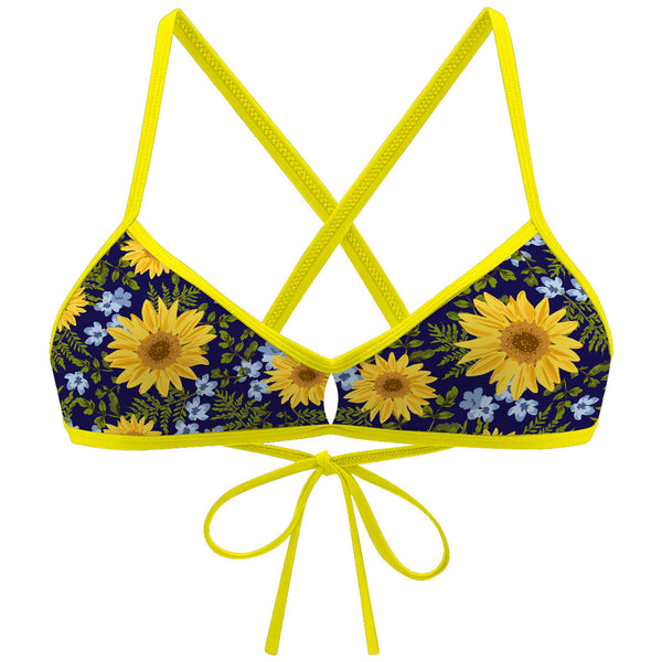 Blue Sunflower -   Demi Tieback Bikini Top
