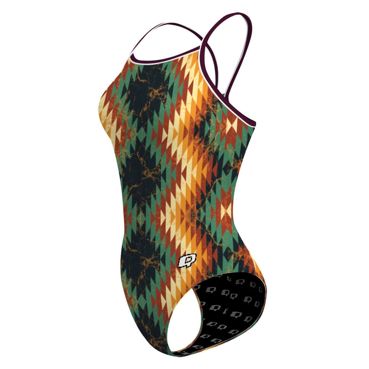 Tribal Fall Skinny Strap Swimsuit