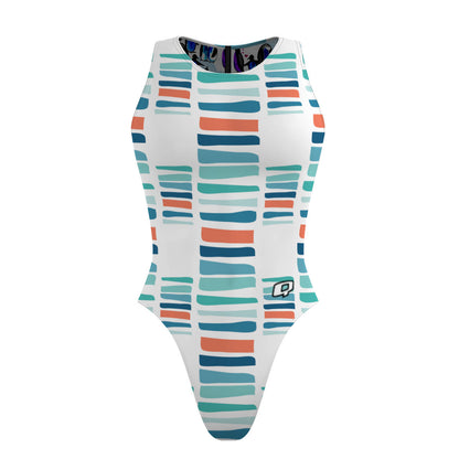 Blocks/You are my penguin - Women Waterpolo Reversible Swimsuit Cheeky Cut