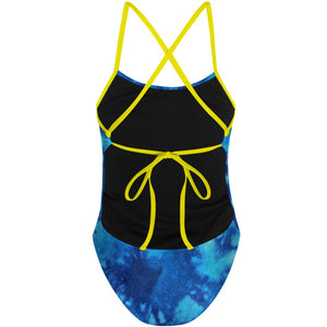 Tie Dye Blue - Tieback One Piece Swimsuit
