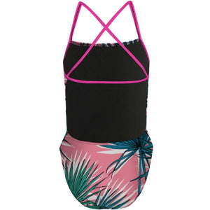 Pink Palm - Q "X" Back Swimsuit
