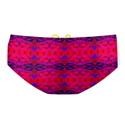 Kaleido Red Classic Brief Swimsuit