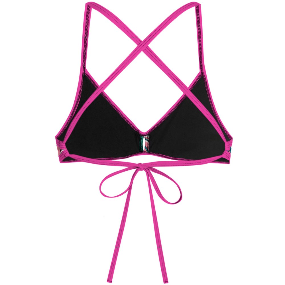 Pink Palm Demi Tieback Bikini Top
