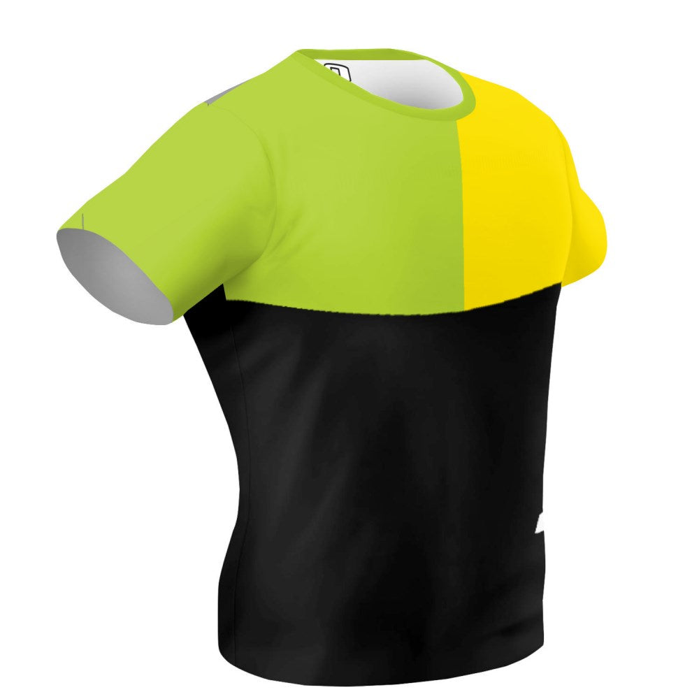 Tricolor Black, Green and Yellow Performance Shirt