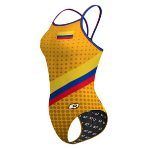 GO COLOMBIA Skinny Strap Swimsuit