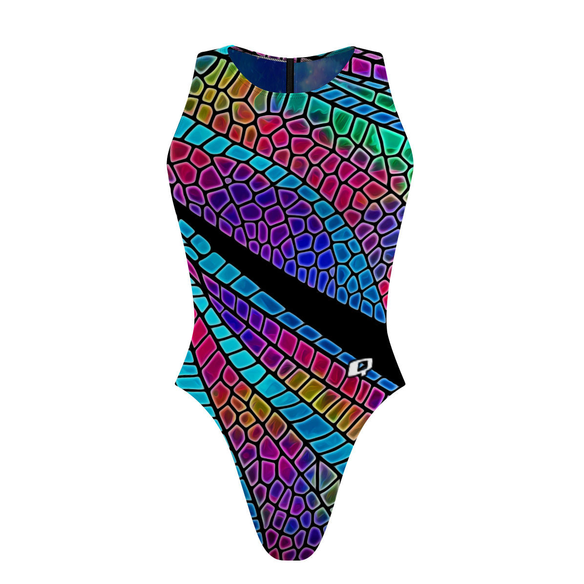 Mystic Waves/Dragonfly Wings - Women Waterpolo Reversible Swimsuit Cheeky Cut