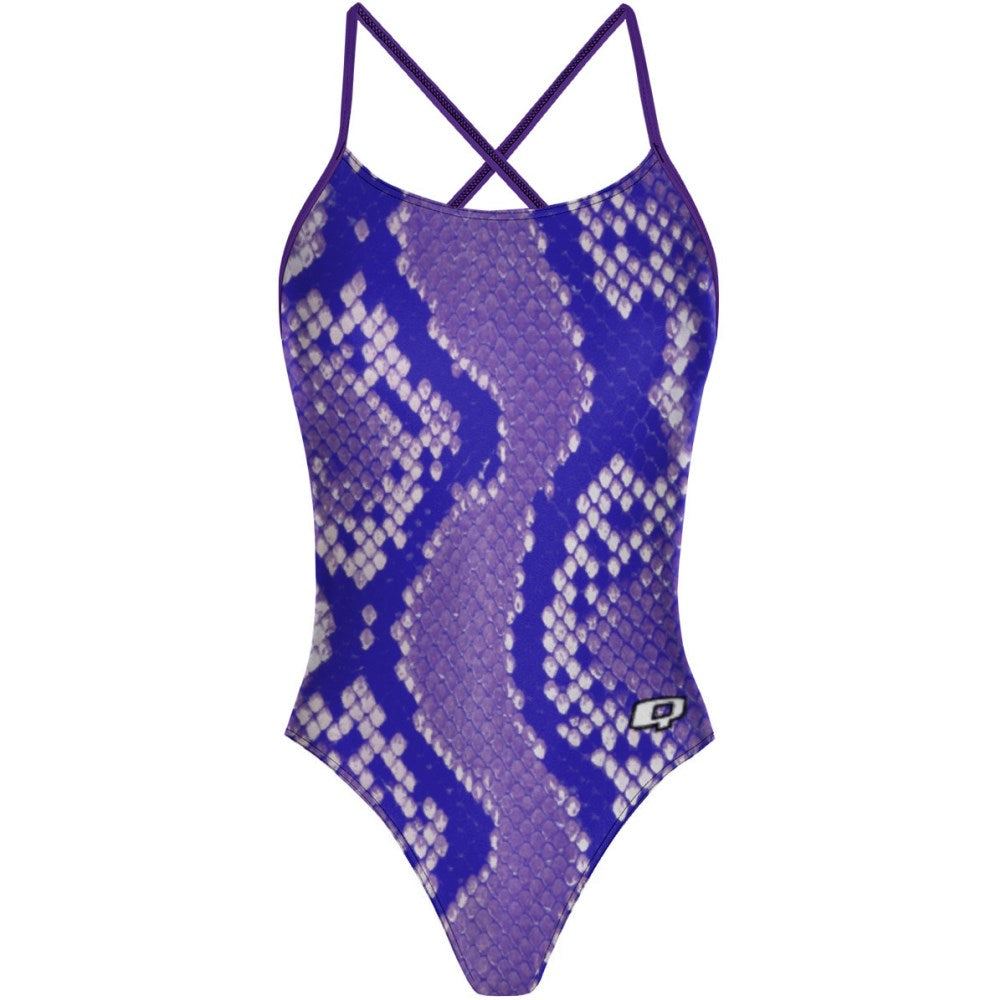 Cobra Purple - Q "X" Back Swimsuit