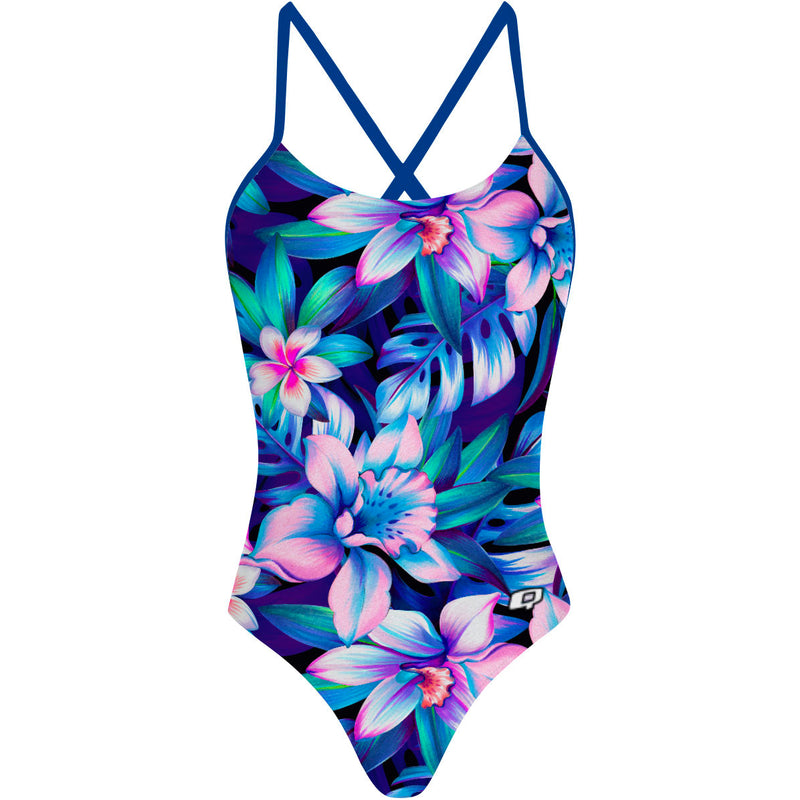 Outstanding Orchids - Tieback One Piece Swimsuit