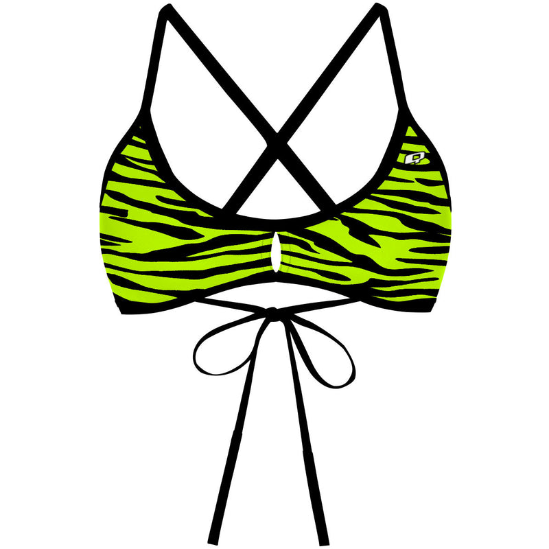 Spring Tiger Demi Tieback Bikini Top