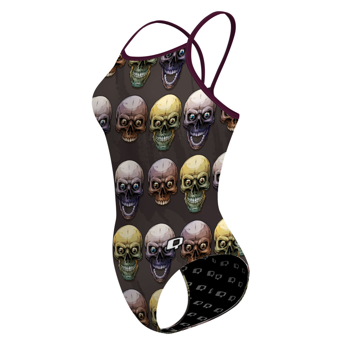 Crazy Skulls - Skinny Strap Swimsuit