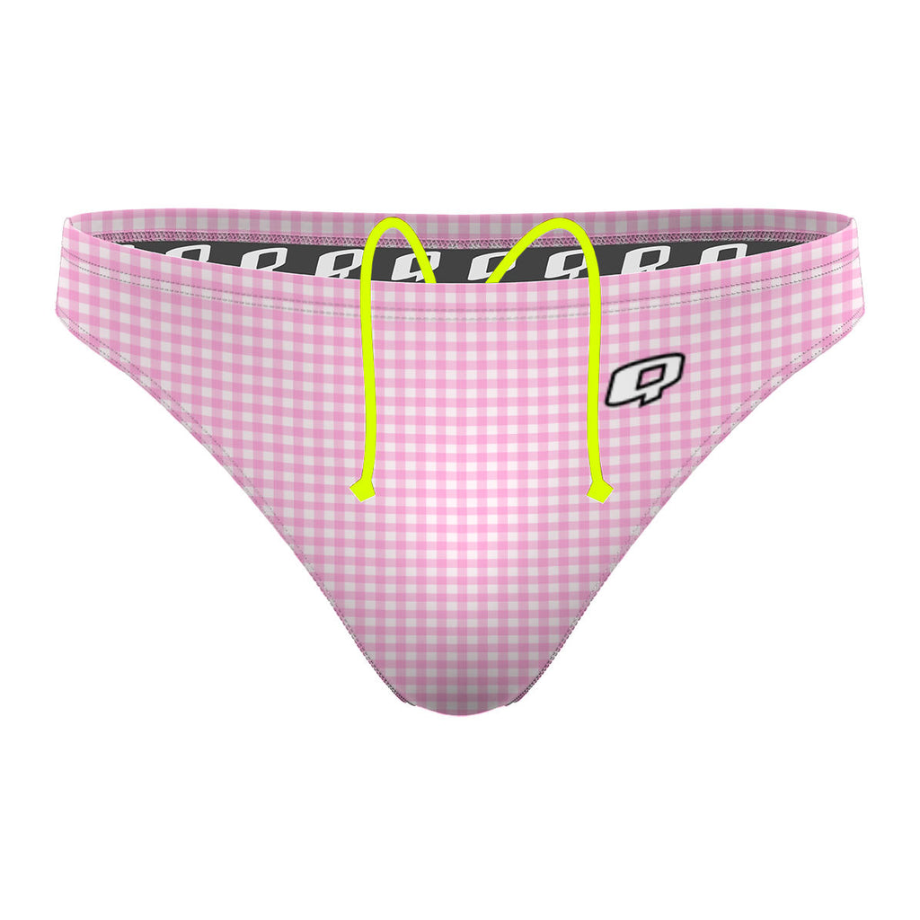 Pink Plaid - Waterpolo Brief Swimsuit