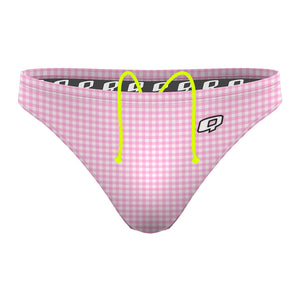 Pink Plaid - Waterpolo Brief Swimsuit