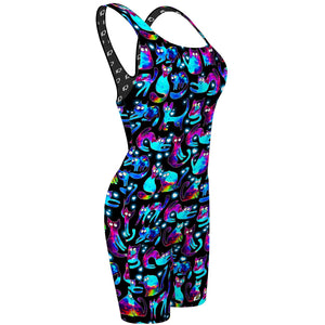 Space Kitties - Classic Strap Long Knee Women Jammer