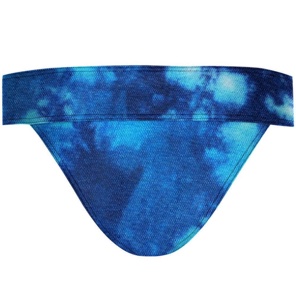 Tie Dye Blue Demi Cheeky Cut Bikini Bottom