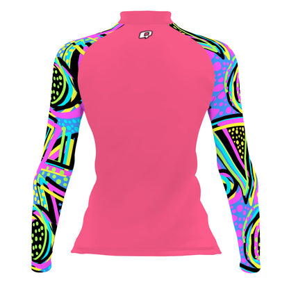 Purple 80s - Women's Surf UPF50+ Long Sleeve Rash Guard