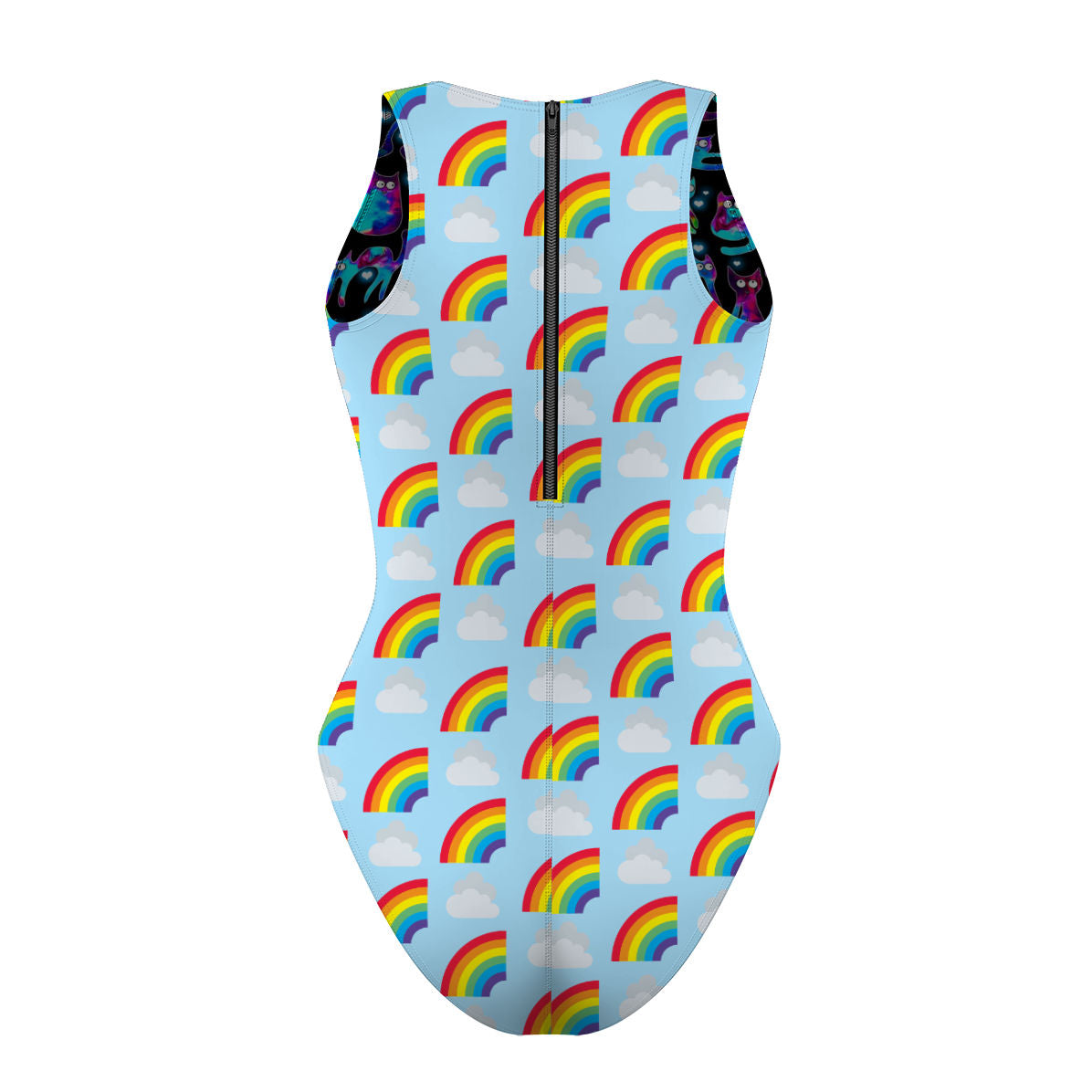 Head In The Clouds/Space KittiesWomen Waterpolo Reversible Swimsuit Classic Cut