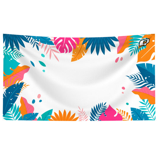 White Tropical Summer - Microfiber Swim Towel