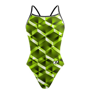 Green Diamond - Sunback Tank Swimsuit