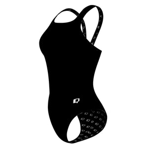 Solid Black - Classic Strap Swimsuit