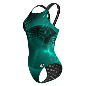 Green Matrix Classic Strap Swimsuit