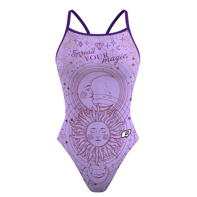 Purple Magic- Skinny Strap Swimsuit